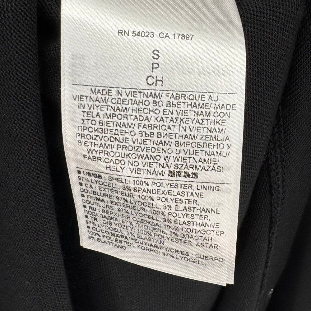 Banana Republic racer sleeveless blouse top layered mix media black small NEW - Picture 7 of 9